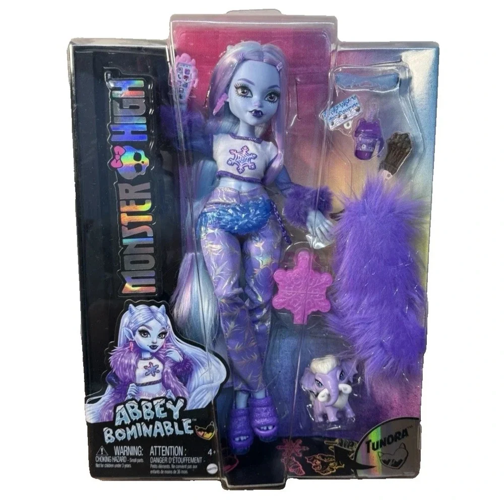 New Monster High Abbey Bominable Doll & Pet Tundra Abominable 2023 G3 Mattel